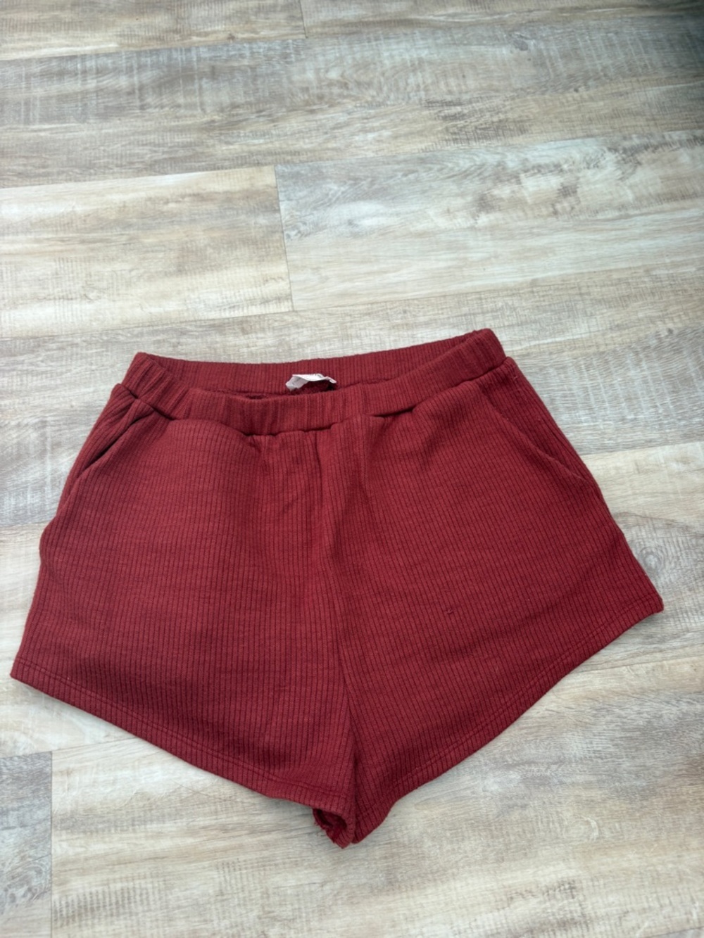 Lovers and Friends Women's Ribbed Knit Shorts - Rust